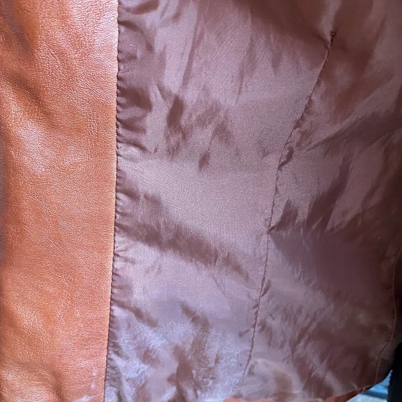 Bernado collectionTan or brown faux leather jacket - Picture 3 of 7